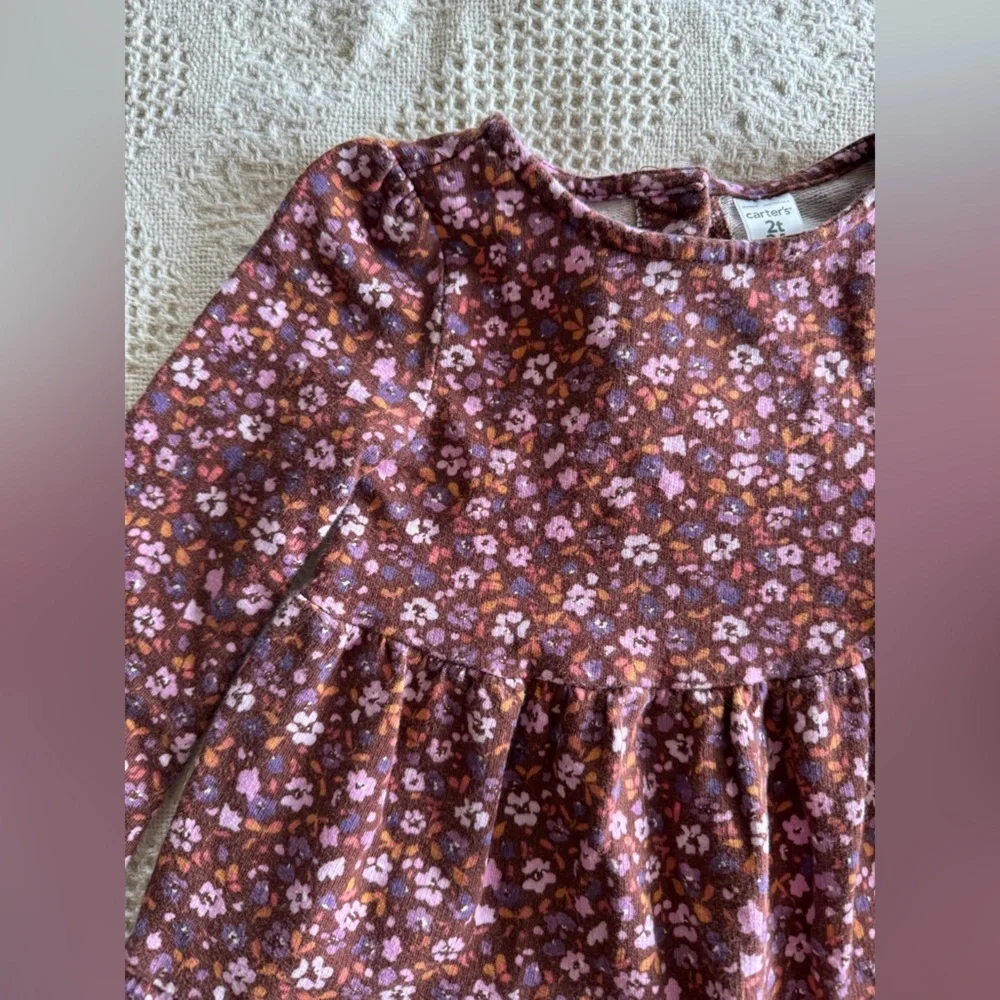 Carters Floral Cotton Tiered Toddler Dress 2T